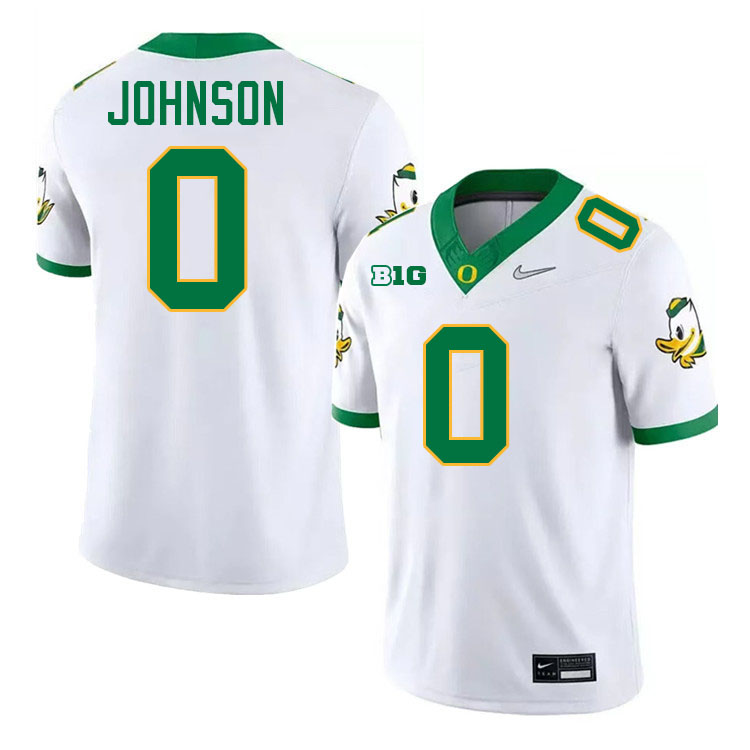 Tysheem Johnson Oregon Jersey,Oregon Ducks Football Uniforms Youth-White 2024